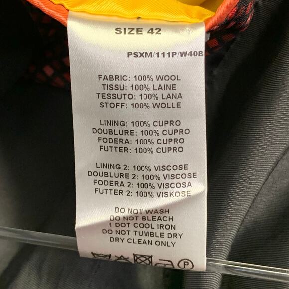 PAUL SMITH Size 6 Black Wool Twill Notch Lapel Jacket Blazer - Picture 8 of 9